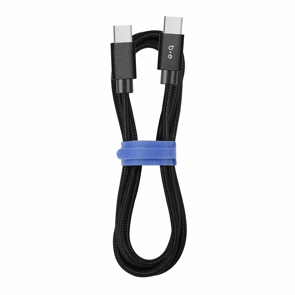 Braided Charge/Sync USB-C to USB-C Cable 4ft Black 60W
