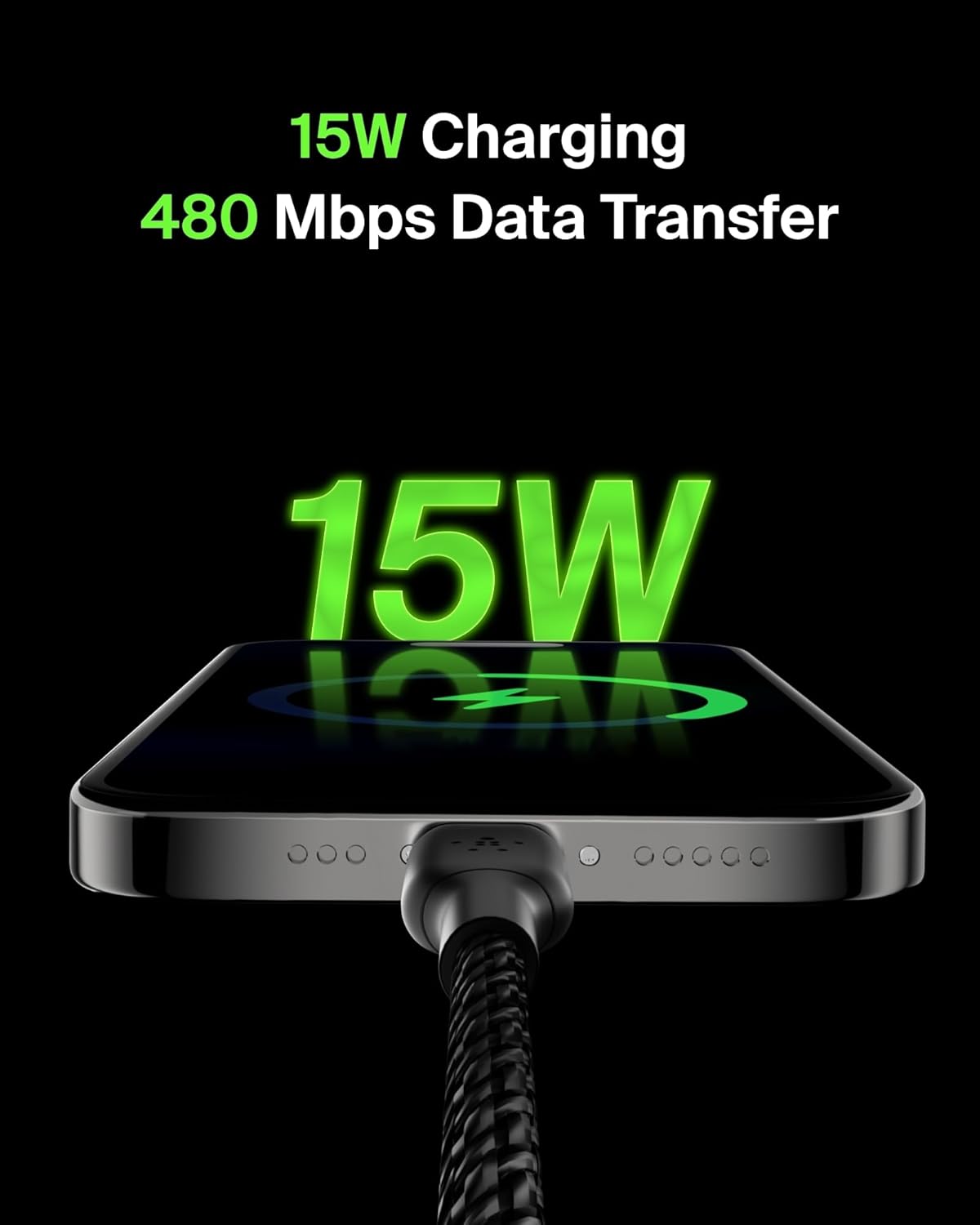 Belkin BoostCharge Braided USB-C to USB-A Cable (1M/3.3ft)