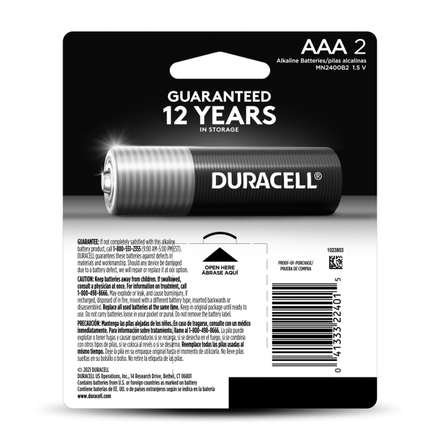 Duracell Coppertop AAA Alkaline Battery - 2 Count