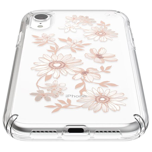 Speck Presidio Clear + Print Case for Phone XR - Clear/Fairytale Floral Reach Gold