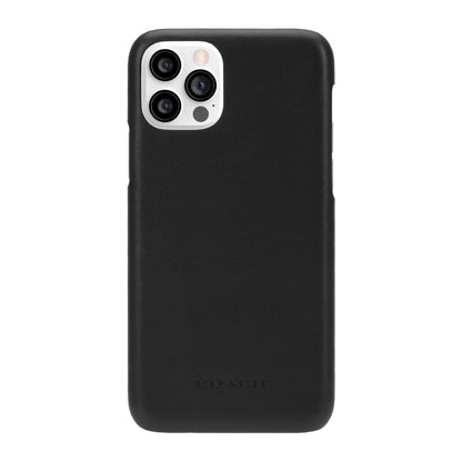 Coach Leather Protective Case for iPhone 12 and 12 Pro - BLACK