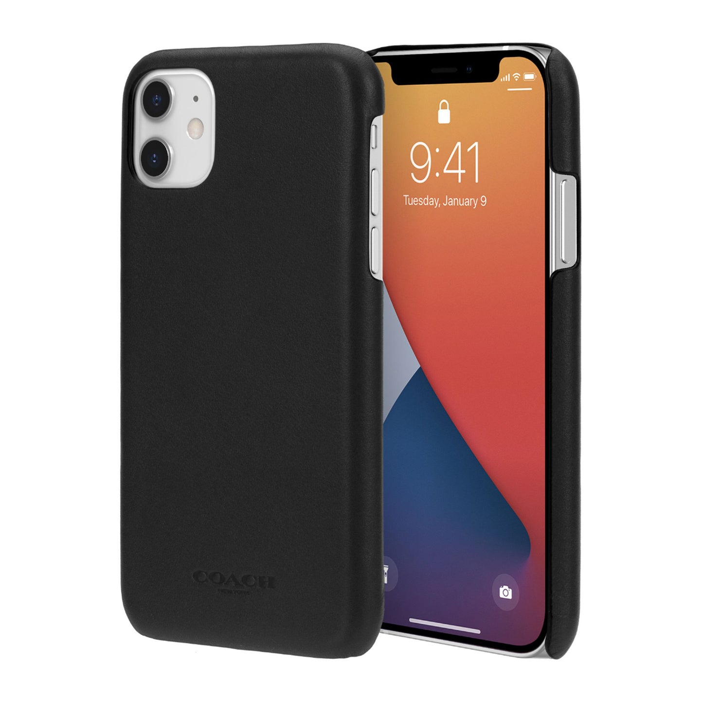 Coach - Leather Slim Protective Case for iPhone 12 Mini - Black