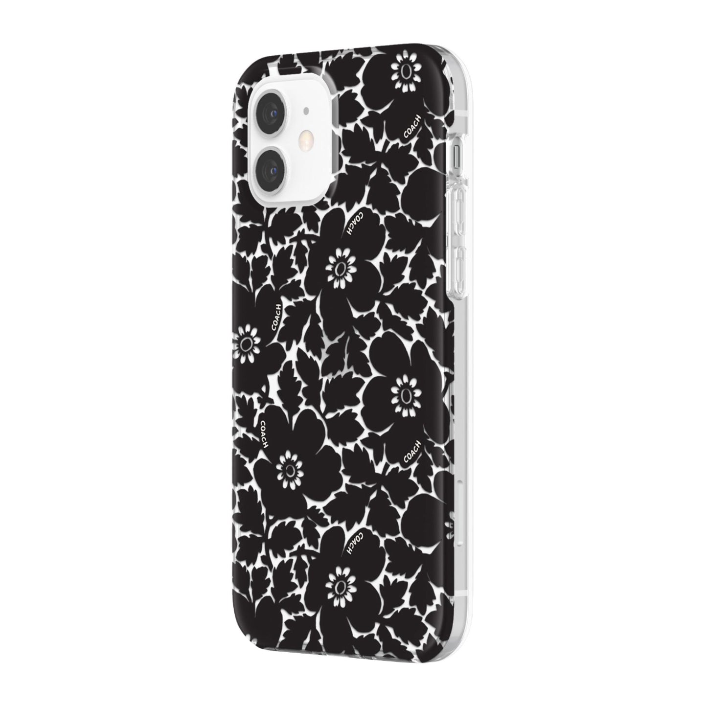 Coach - Protective Case for iPhone 12 and iPhone 12 Pro - Black Floral