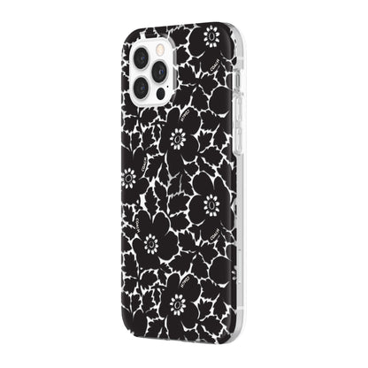 Coach - Protective Case for iPhone 12 and iPhone 12 Pro - Black Floral