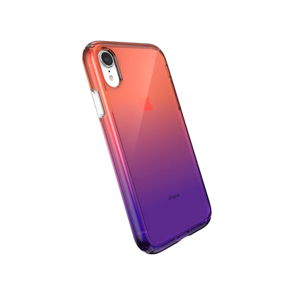 Speck Presidio Perfect-Clear Ombre Case for iPhone XR - Clear/Sunset Fade