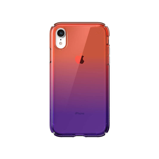 Speck Presidio Perfect-Clear Ombre Case for iPhone XR - Clear/Sunset Fade