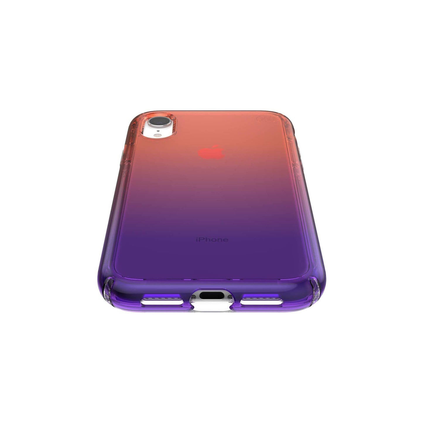 Speck Presidio Perfect-Clear Ombre Case for iPhone XR - Clear/Sunset Fade