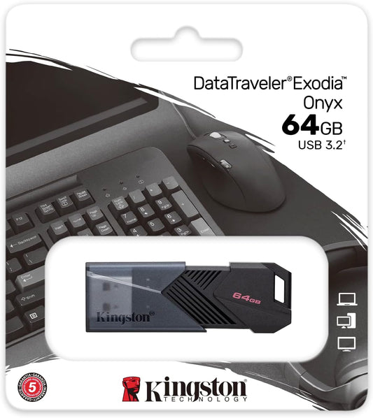 Kingston DataTraveler Exodia Onyx USB 3.2 (Gen 1) Flash Drive