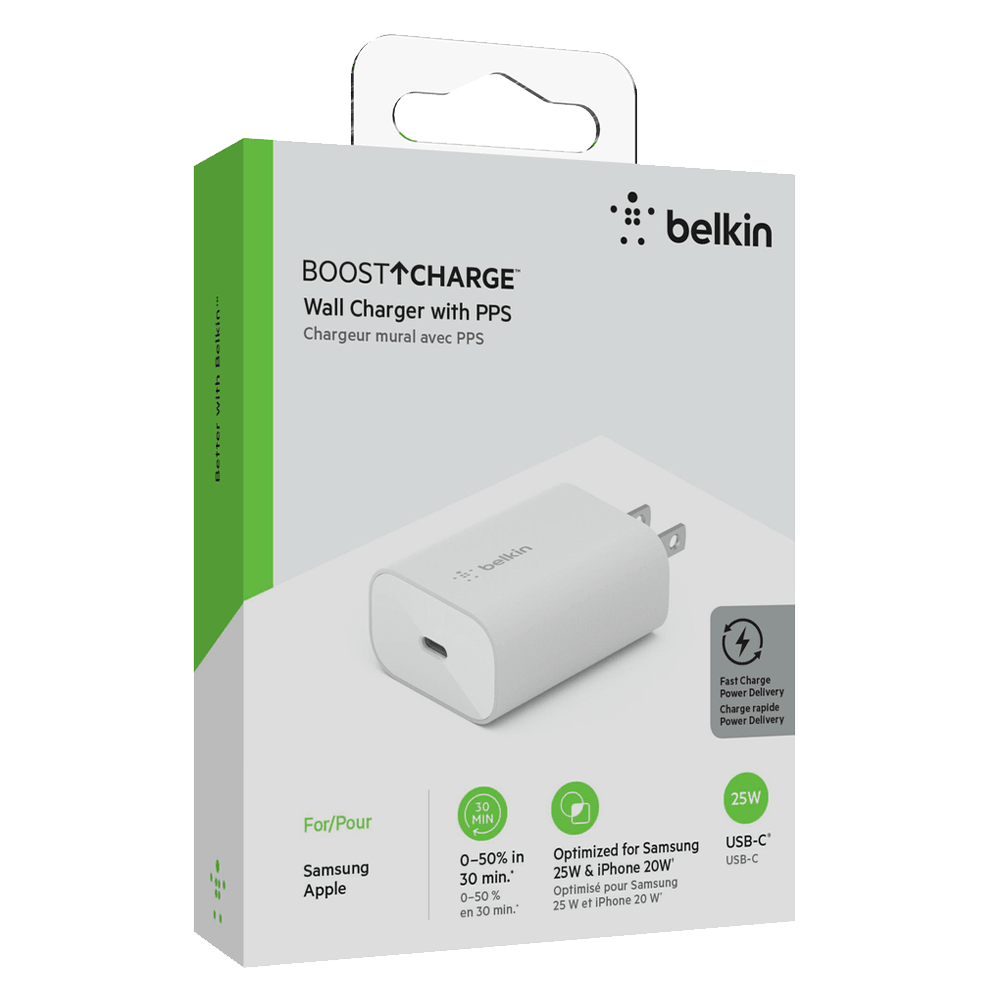 Wall Charger 25W USB-C Power Delivery with PPS White