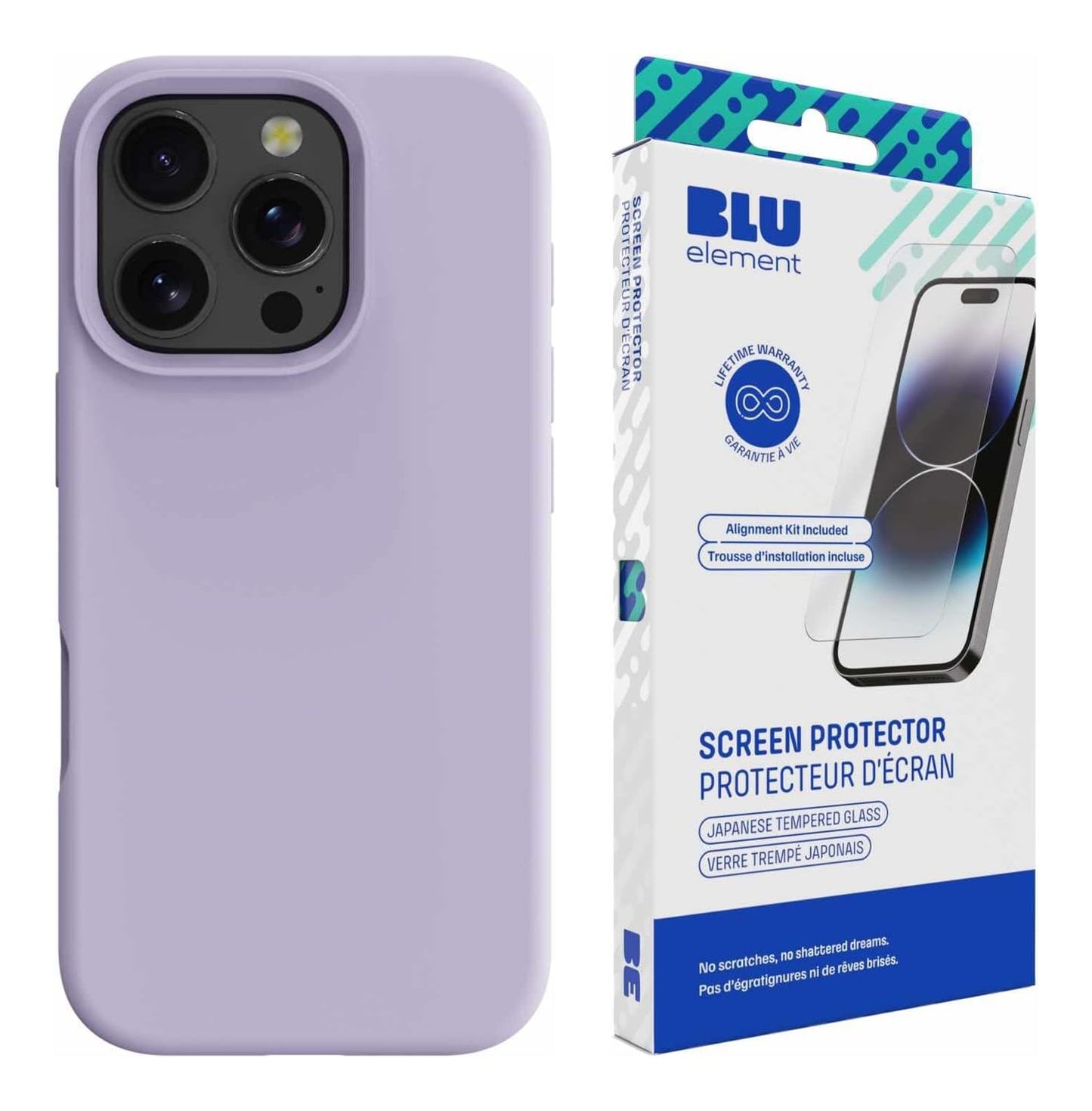 iPhone 16 Pro Max Silicone MagSafe Case (Lavender) + Screen Protector Kit