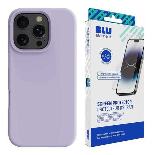 iPhone 16 Pro Max Silicone MagSafe Case (Lavender) + Screen Protector Kit