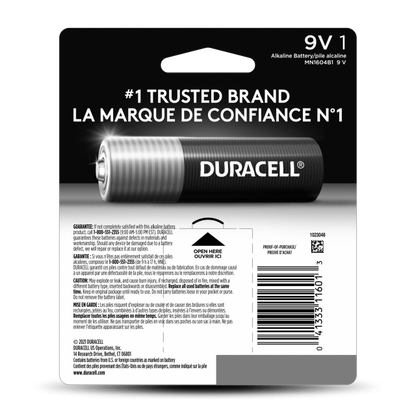 Duracell Coppertop 9V Alkaline Battery - 1 Count