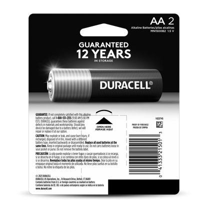 Duracell Coppertop AA Alkaline Battery - 2 Count