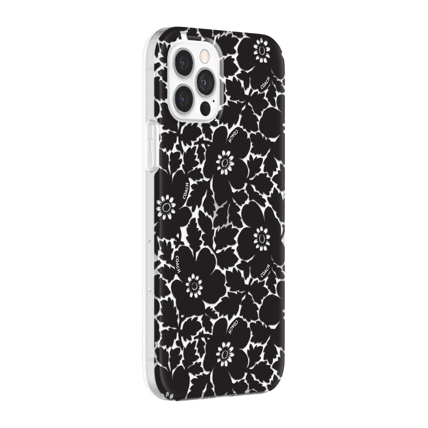 Coach - Protective Case for iPhone 12 and iPhone 12 Pro - Black Floral